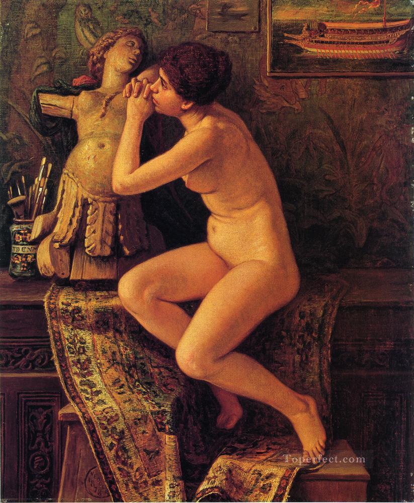 La modelo veneciana desnuda Elihu Vedder Pintura al óleo